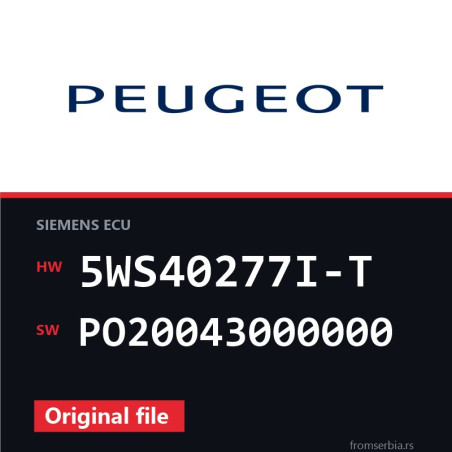 Peugeot 307 5WS40277I-T PO20043000000 original ECU file