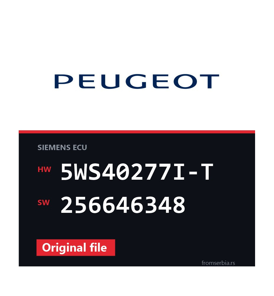 Peugeot 307 5WS40277I-T 256646348 original ECU file