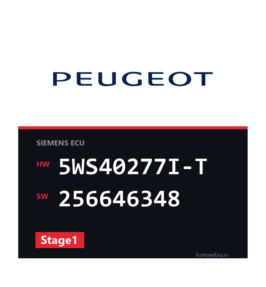 Peugeot 307 5WS40277I-T 256646348 Stage1 tuning file