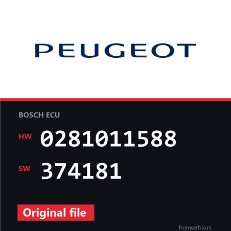Peugeot 407 0281011588 374181 original ECU file