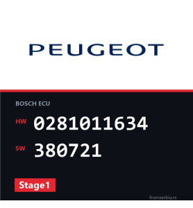 Peugeot 407 0281011634 380721 Stage1 tuning file