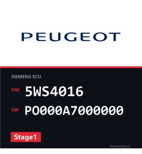 Peugeot 407 5WS4016 PO000A7000000 Stage1 tuning file