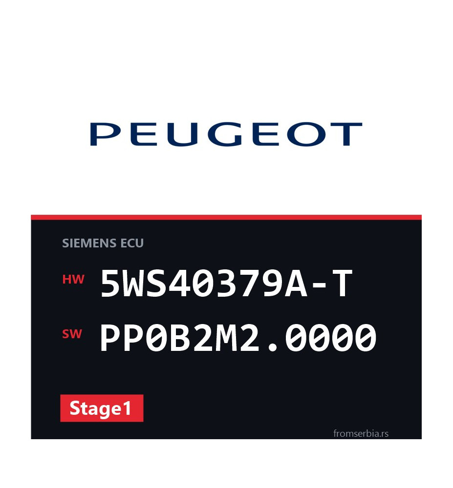 Peugeot 407 5WS40379A-T PP0B2M2.0000 Stage1 tuning file