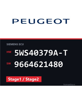 Peugeot 407 5WS40379A-T 9664621480 Stage1 / Stage2 tuning file
