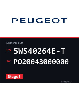 Peugeot 407 5WS40264E-T PO20043000000 Stage1 tuning file