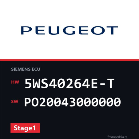 Peugeot 407 5WS40264E-T PO20043000000 Stage1 tuning file