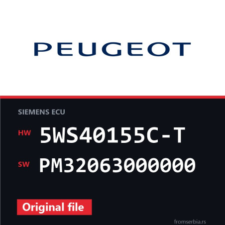 Peugeot Partner 5WS40155C-T PM32063000000 original ECU file
