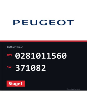 Peugeot 206 0281011560 371082 Stage1 tuning file