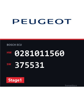 Peugeot 206 0281011560 375531 Stage1 tuning file