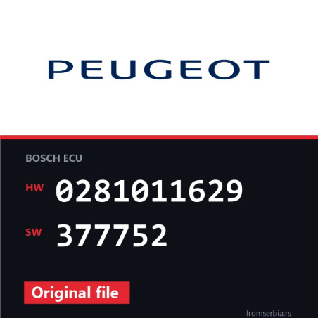 Peugeot 307 0281011629 377752 original ECU file