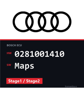 Audi A3 0281001410 Maps Stage1 / Stage2 tuning file