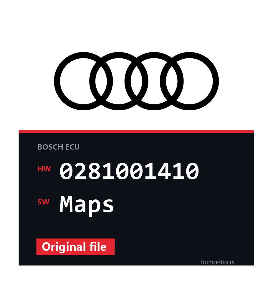 Audi A3 0281001410 Maps original ECU file