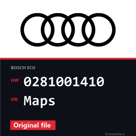 Audi A3 0281001410 Maps original ECU file