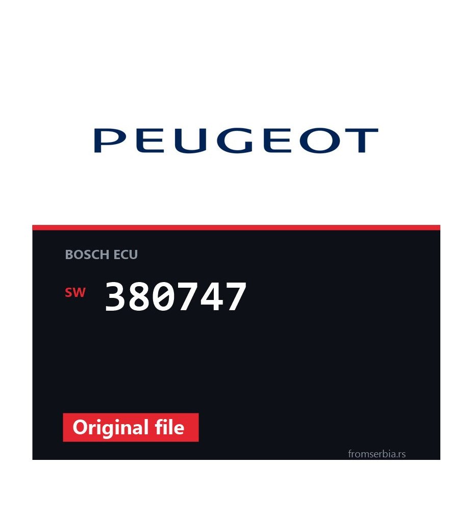 Peugeot 307 380747 original ECU file