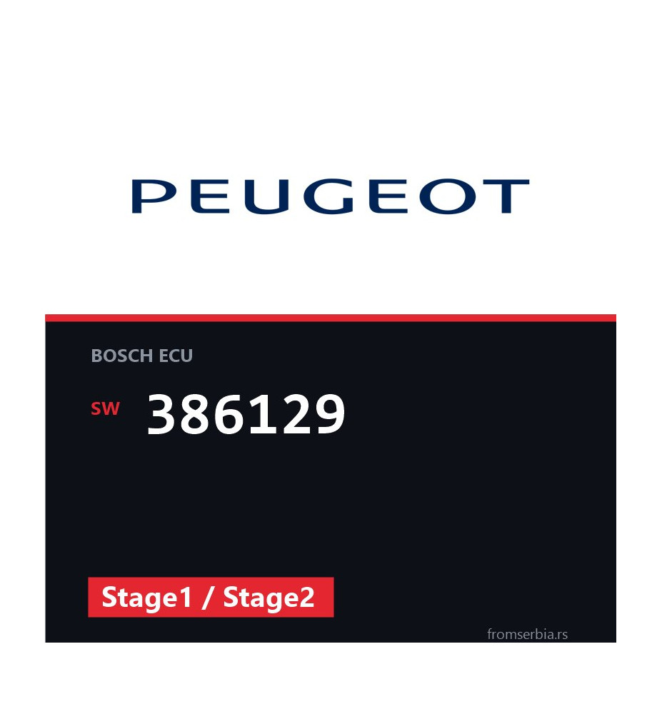 Peugeot 407 386129 Stage1 / Stage2 tuning file
