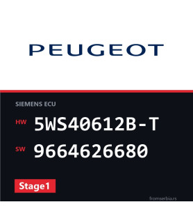 Peugeot 407 5WS40612B-T 9664626680 Stage1 tuning file