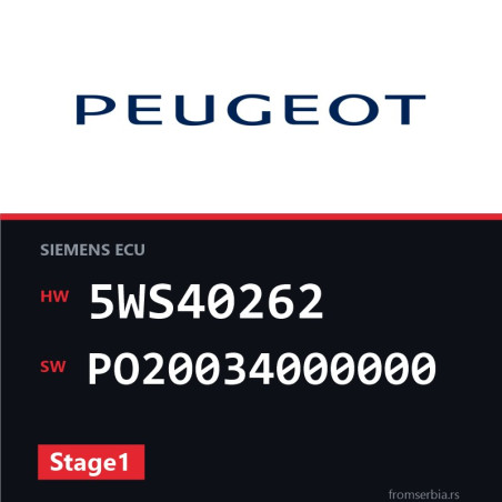 Peugeot 407 5WS40262 PO20034000000 Stage1 tuning file