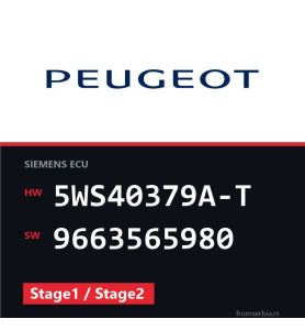Peugeot 407 5WS40379A-T 9663565980 Stage1 / Stage2 tuning file