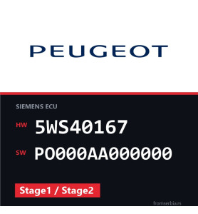 Peugeot 407 5WS40167 PO000AA000000 Stage1 / Stage2 tuning file