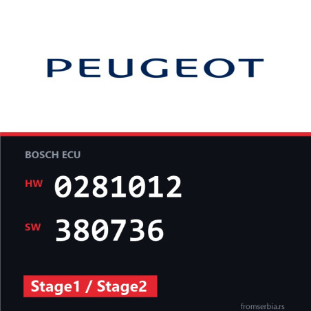 Peugeot Partner 0281012 380736 Stage1 / Stage2 tuning file