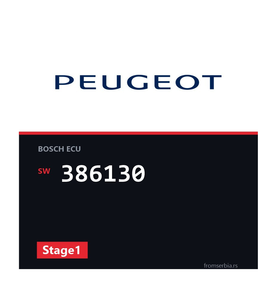 Peugeot 207 386130 Stage1 tuning file