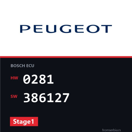 Peugeot 207 0281 386127 Stage1 tuning file