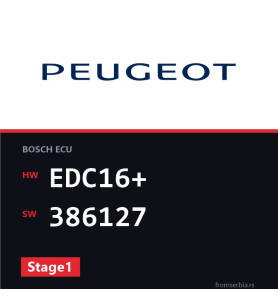 Peugeot 207 EDC16+ 386127 Stage1 tuning file