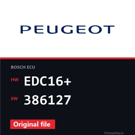 Peugeot 207 EDC16+ 386127 original ECU file
