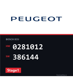 Peugeot 407 0281012 386144 Stage1 tuning file