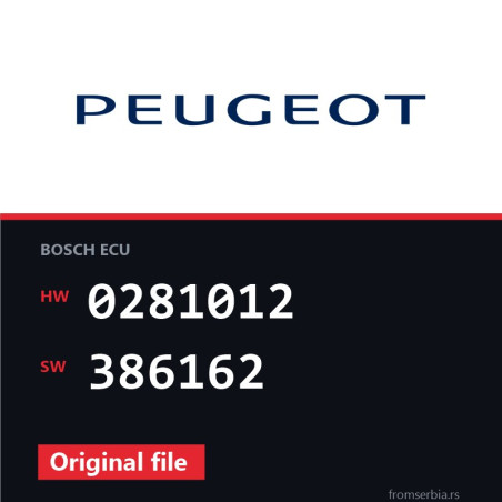 Peugeot Expert 0281012 386162 original ECU file