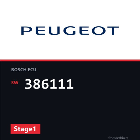 Peugeot 207 386111 Stage1 tuning file