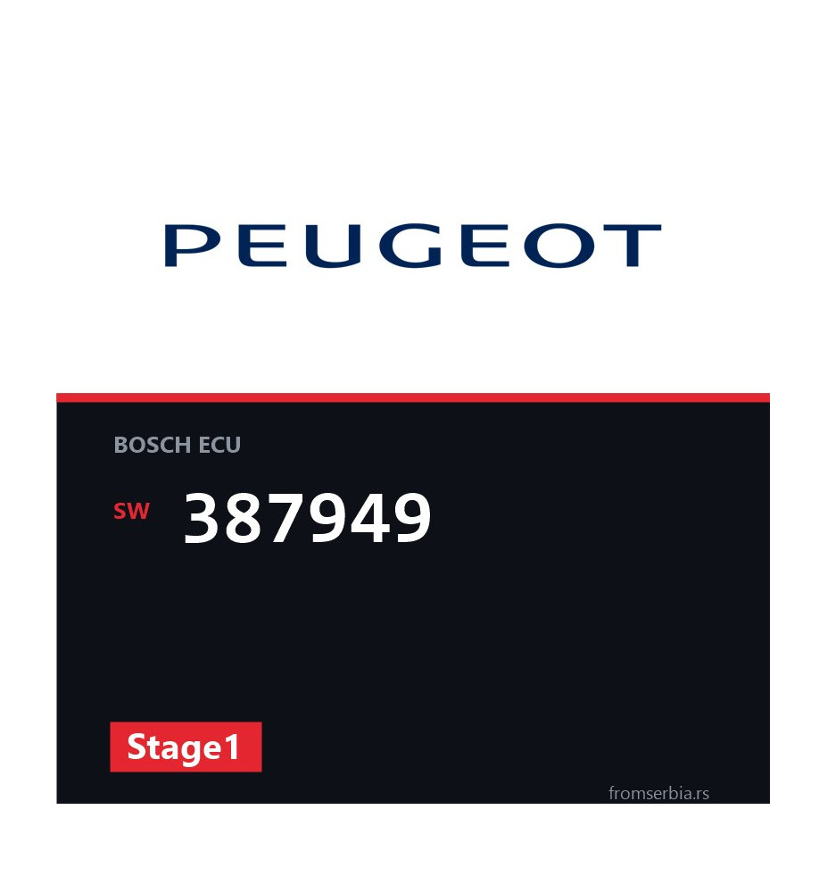 Peugeot 207 387949 Stage1 tuning file