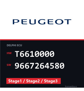 Peugeot 3008 T6610000 9667264580 Stage1 / Stage2 / Stage3 tuning file