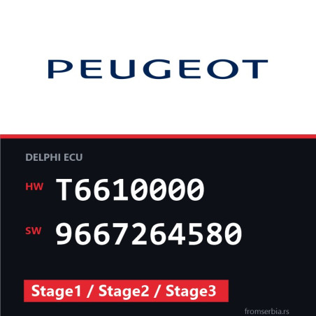 Peugeot 3008 T6610000 9667264580 Stage1 / Stage2 / Stage3 tuning file