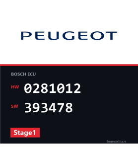 Peugeot 308 0281012 393478 Stage1 tuning file