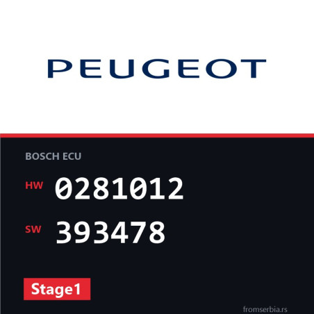 Peugeot 308 0281012 393478 Stage1 tuning file