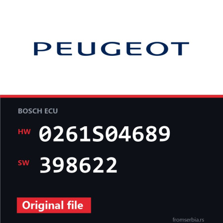 Peugeot 308 0261S04689 398622 original ECU file