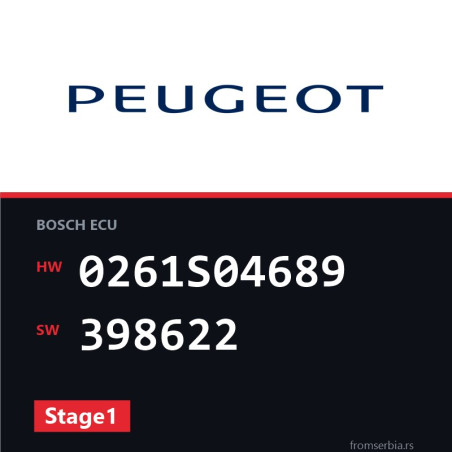 Peugeot 308 0261S04689 398622 Stage1 tuning file