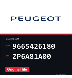 Peugeot 308 9665426180 ZP6A81A00 original ECU file