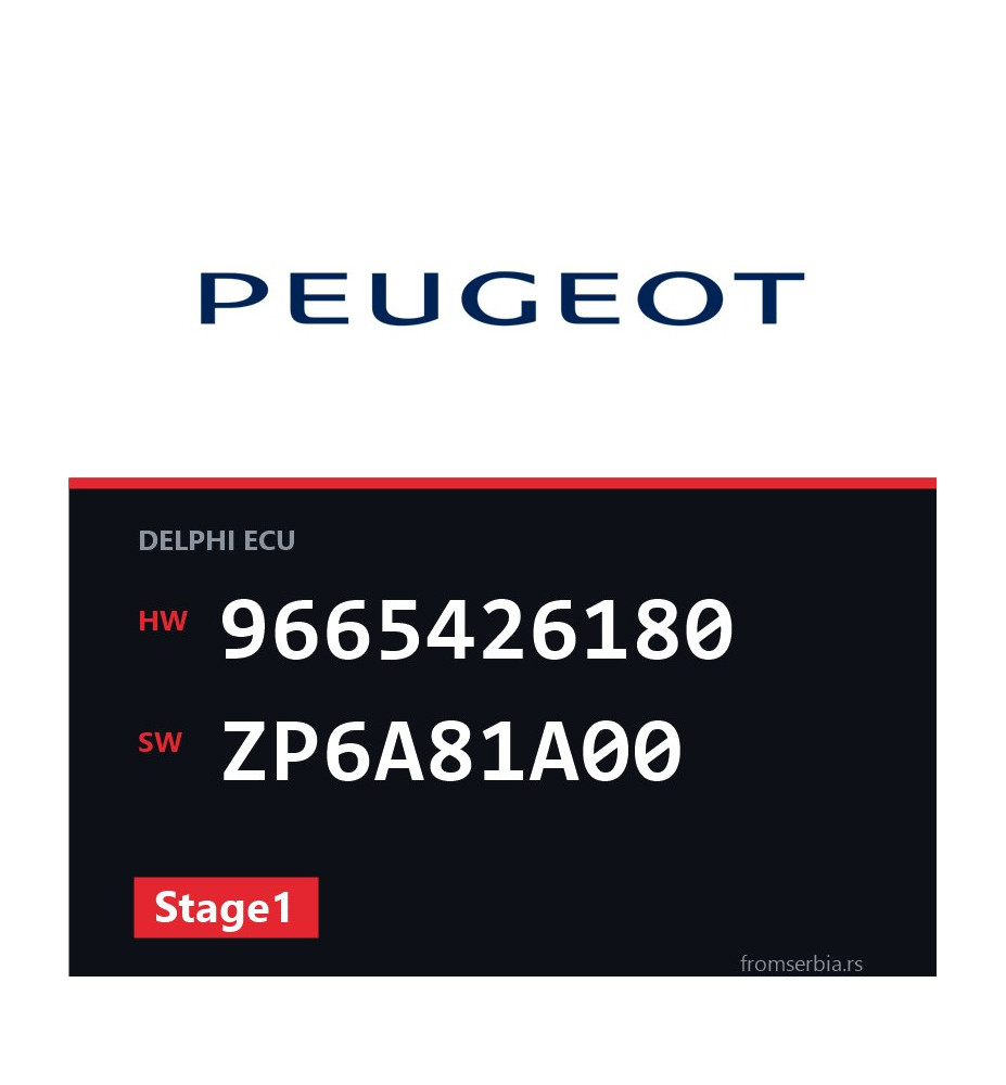 Peugeot 308 9665426180 ZP6A81A00 Stage1 tuning file