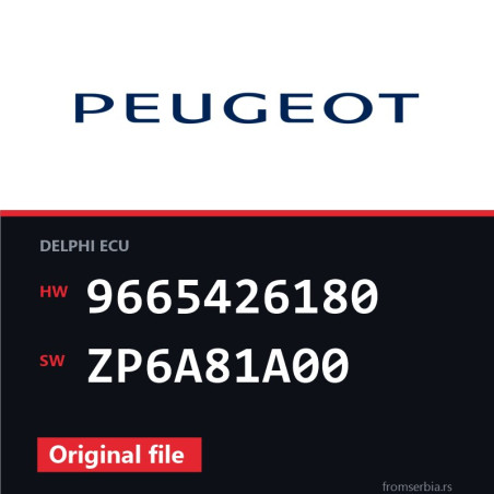 Peugeot 308 9665426180 ZP6A81A00 original ECU file