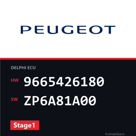 Peugeot 308 9665426180 ZP6A81A00 Stage1 tuning file
