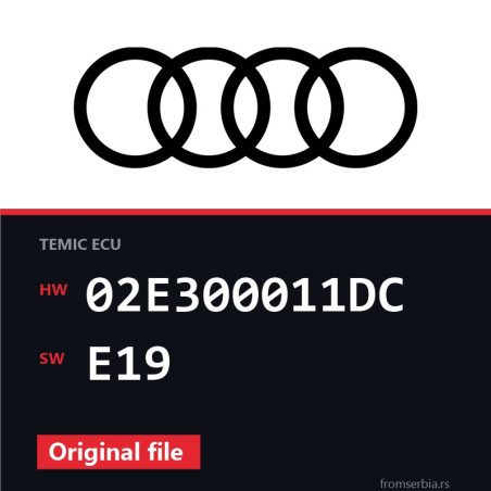 Audi A3 02E300011DC E19 original ECU file