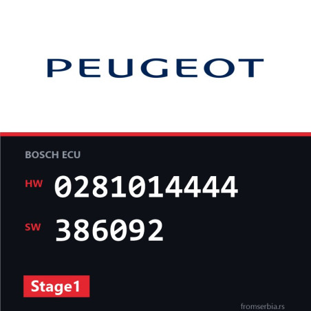 Peugeot Bipper 0281014444 386092 Stage1 tuning file
