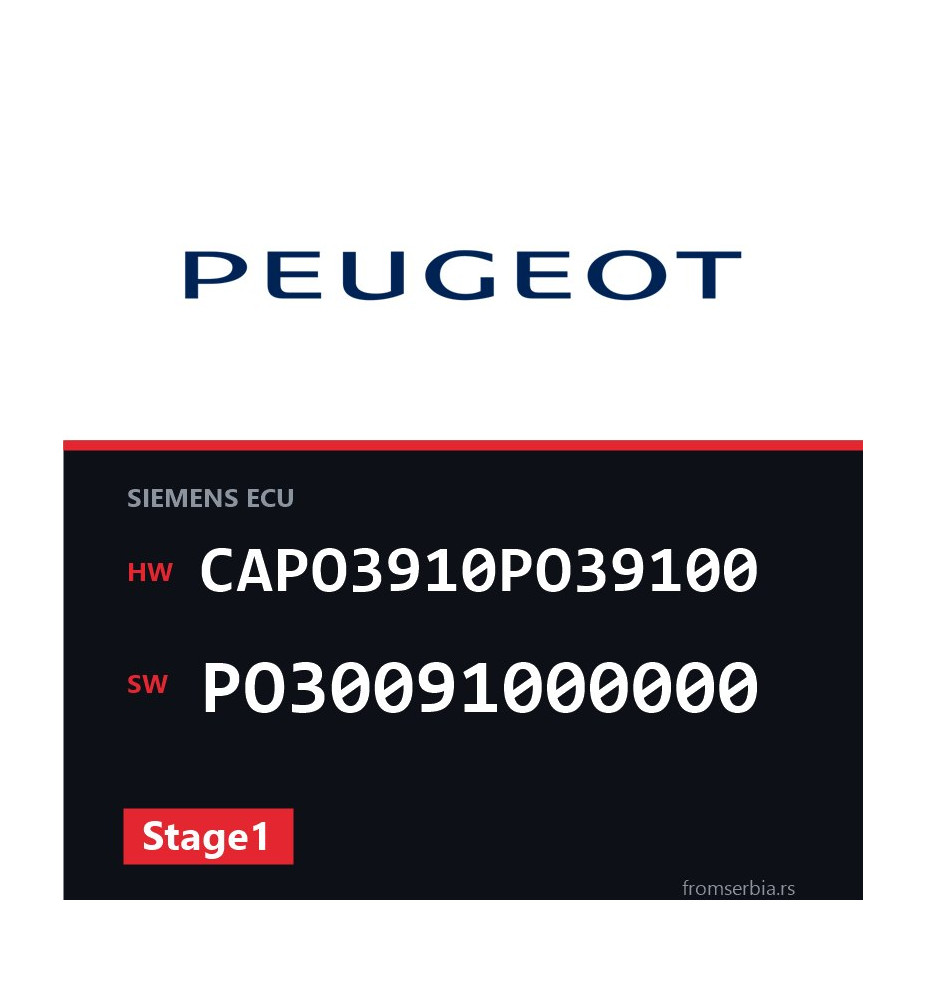 Peugeot Expert CAPO3910PO39100 PO30091000000 Stage1 tuning file