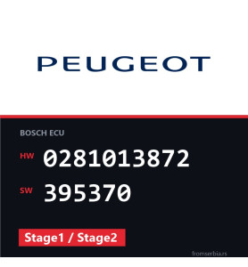 Peugeot 308 0281013872 395370 Stage1 / Stage2 tuning file