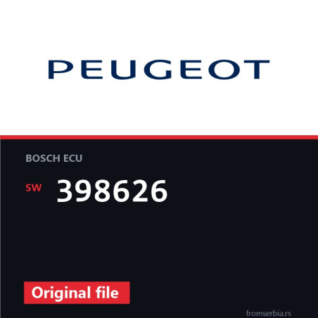 Peugeot 308 398626 original ECU file