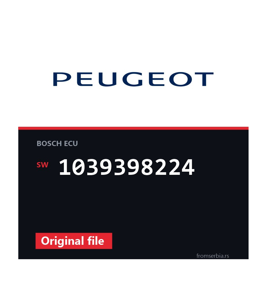 Peugeot Teppe 1039398224 original ECU file