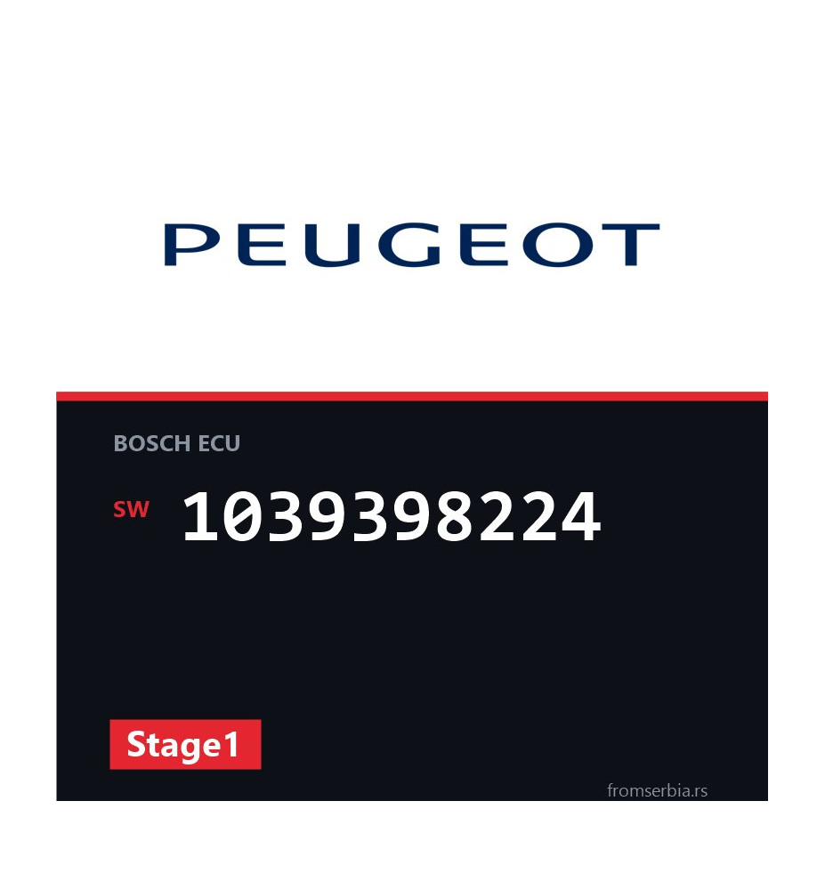 Peugeot Teppe 1039398224 Stage1 tuning file