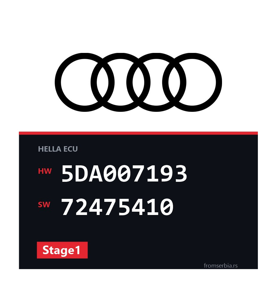 Audi A4 5DA007193 72475410 Stage1 tuning file